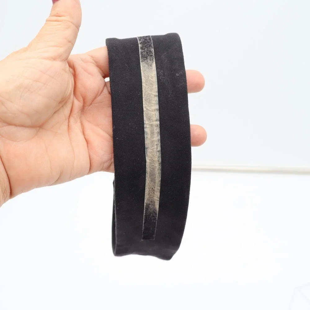 Lululemon Headband Women O/S Fly Away Tamer Black Silicone Grip Good